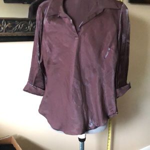 Ladies shimmering brown top